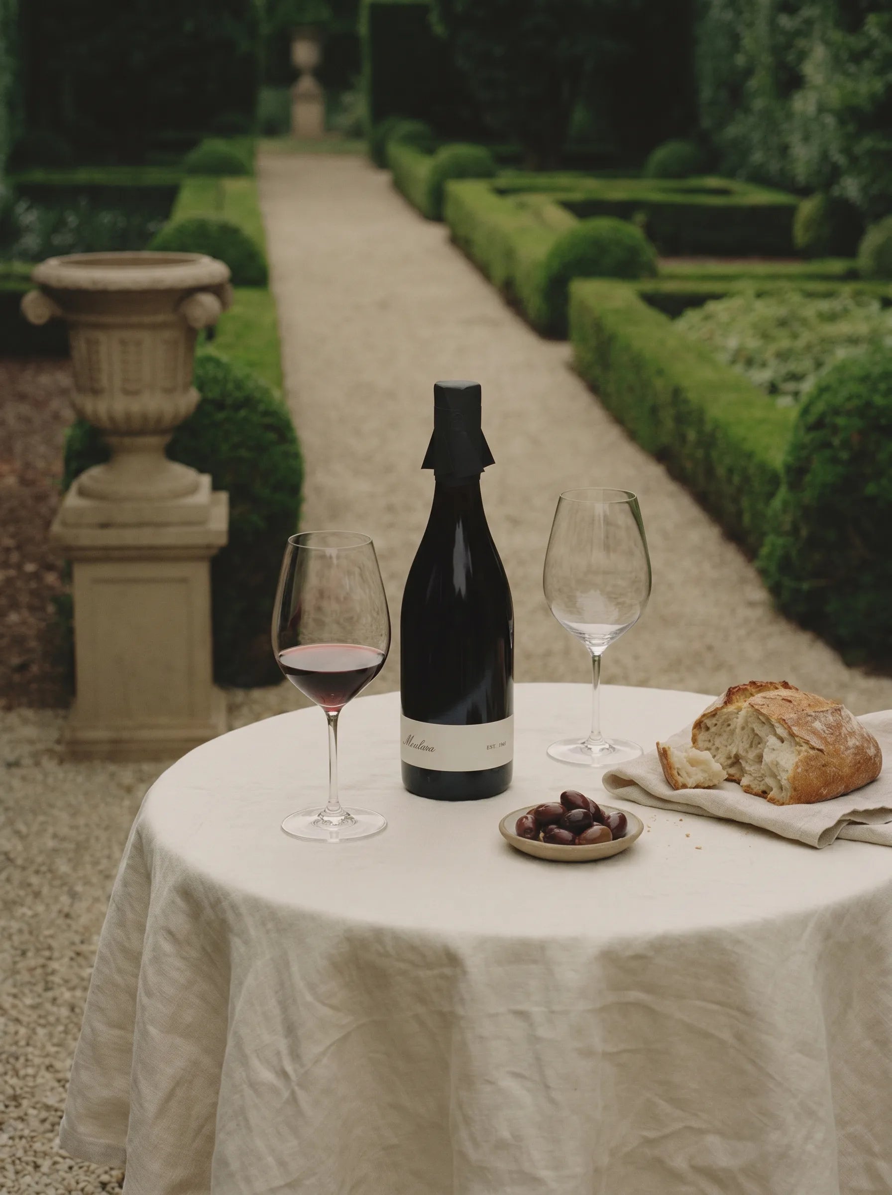 The First Release at the garden table